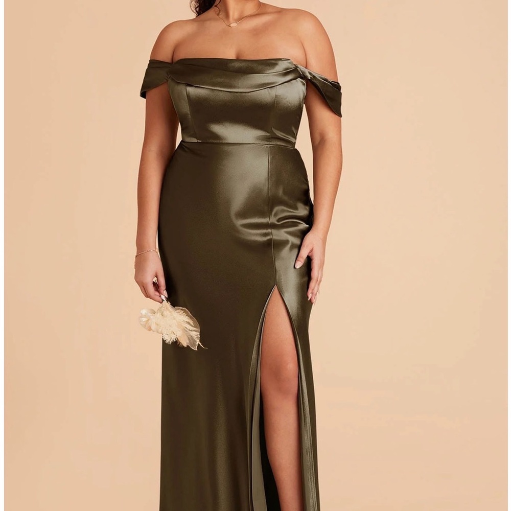 Birdy Grey Mia Shiny Olive Off Shoulder Size XL - Picture 12 of 16